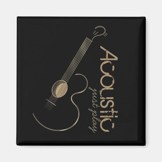 Akustische Gitarren-Logo-Magnete Magnet (Vorne)