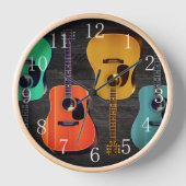 Akustische Gitarren Musik Lover Musiker Uhr (Vorderseite)