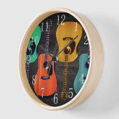 Akustische Gitarren Musik Lover Musiker Uhr (Winkel)