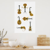 Akustische Gitarren Poster (Küche)