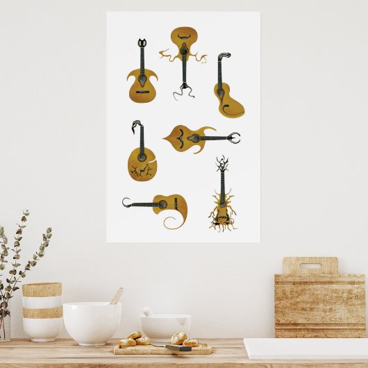 Akustische Gitarren Poster (Küche)