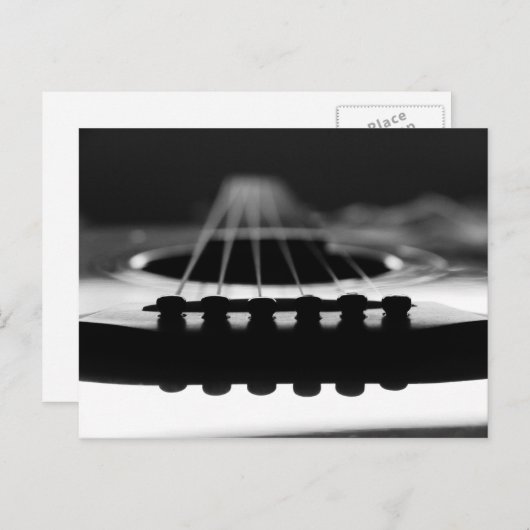 Akustische Gitarren Postkarte (Vorne/Hinten)