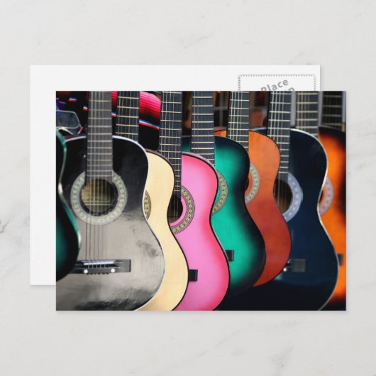 Akustische Gitarren Postkarte (Vorne/Hinten)