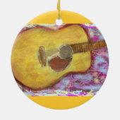 Akustische Gitarrenfarben Keramikornament (Hinten)