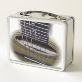 Akustische Gitarrenfotografie Kunst Metall Brotdose (Rückseite)
