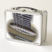Akustische Gitarrenfotografie Kunst Metall Brotdose (Vorderseite)