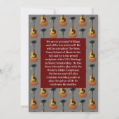 Akustische Gitarrenmusik-Graduiertenmusik Einladung (Rückseite)