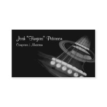 Akustische Gitarrenmusiker BlackWhite Business Car