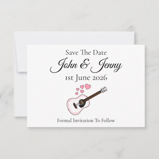 Akustische Gitarrenmusikerhochzeit rettet das Datu (Vorderseite)