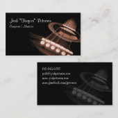 Akustische Gitarrenmusikerkarte Brown Business Car Visitenkarte (Vorne/Hinten)