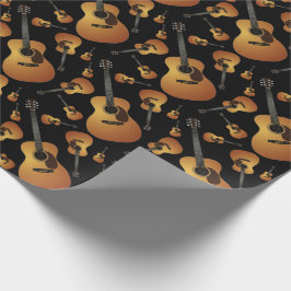 Akustische Gitarrenmusiklehrerin Geschenkpapier