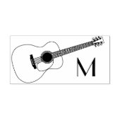 Akustische Gitarrenmusiklehrerin Gummistempel (Prägung)
