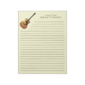 Akustische Gitarrenmusiklehrerin Notizblock (Rotiert)