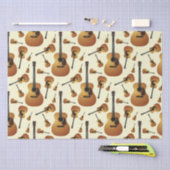 Akustische Gitarrenmusiklehrerin Seidenpapier (Handwerk)