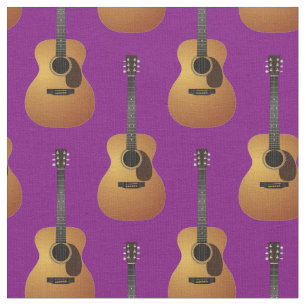 Akustische Gitarrenmusikmusik Zimmerdekor Lila Stoff