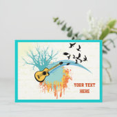 Akustische Gitarrenprodukte Einladung (Stehend Vorderseite)