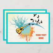 Akustische Gitarrenprodukte Einladung (Vorne/Hinten)