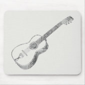 Akustische Gitarrenzeitung Text Paper Style Mousepad (Vorne)