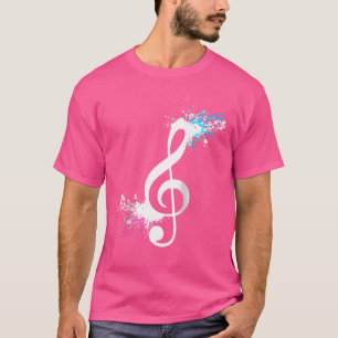 Akustische Gitarrist-Musiknoten Musiker G T-Shirt