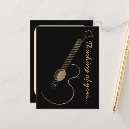 Akustische Guitar-Logo-Postkarte Postkarte (Vorderseite/Rückseite Beispiel)