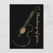 Akustische Guitar-Logo-Postkarte Postkarte (Vorderseite)