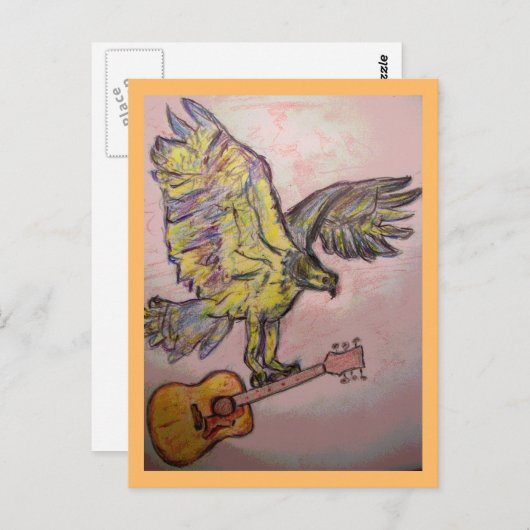 Akustische Hawk Postkarte (Vorne/Hinten)