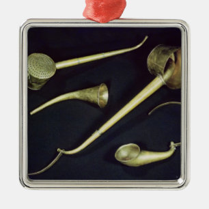 Akustische Instrumentkornette Silbernes Ornament