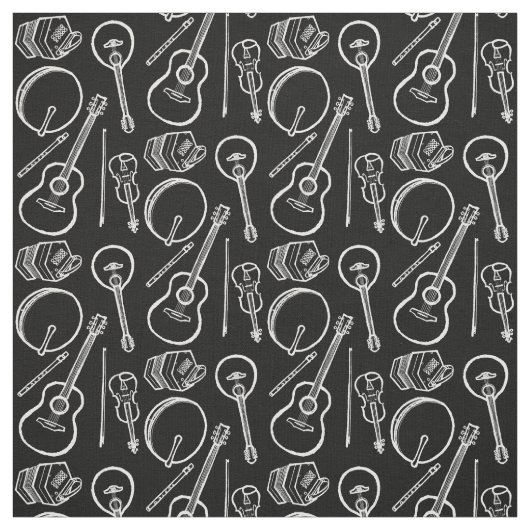 Akustische irische Instrumentenfabrik Stoff (Muster)