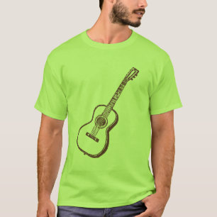 Akustische klassische Gitarre Browns T-Shirt