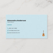 Akustische Lehren aus der Gitarre Visitenkarte (Rückseite)