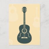 Akustische Retro-Gitarre Postkarte (Vorderseite)