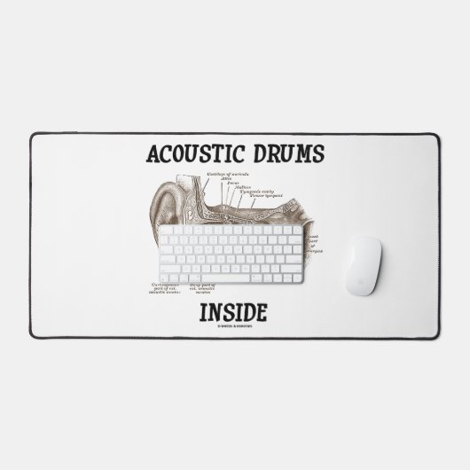 Akustische Schlaganfälle innerhalb der Anatomie de Schreibtischunterlage (Tastatur & Maus)