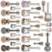 Akustische und elektrische Gitarrenaufkleber Aufkleber (Vorderseite)