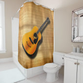 Akustische Vintage Gitarre mit Duschvorhang (Beispiel)