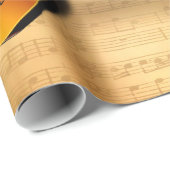 Akustische Vintage Gitarre mit Geschenkpapier (Rolleneckpunkt)