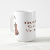 Akustische Violine Kaffeetasse (Vorderseite Links)