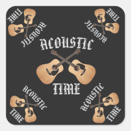 AKUSTISCHE ZEIT QUADRATISCHER AUFKLEBER