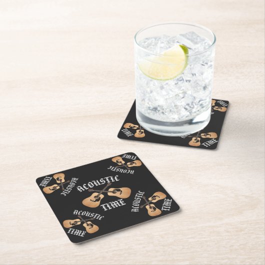 AKUSTISCHE ZEIT RECHTECKIGER PAPPUNTERSETZER (Vor Ort)