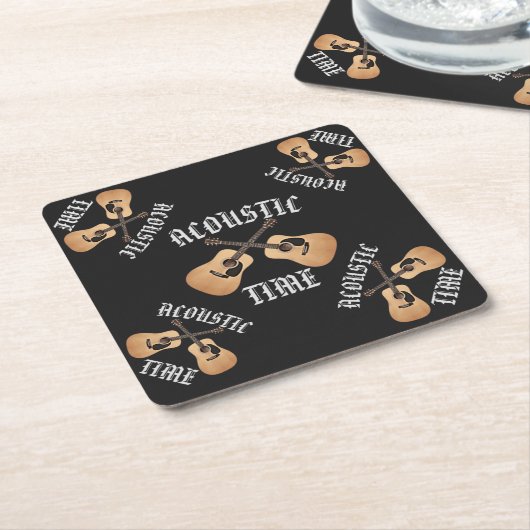 AKUSTISCHE ZEIT RECHTECKIGER PAPPUNTERSETZER (angewinkelt)