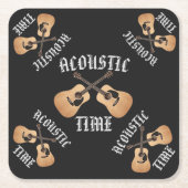 AKUSTISCHE ZEIT RECHTECKIGER PAPPUNTERSETZER (Vorderseite)