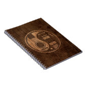 Akustischer E-Gitarren Yin Yang Holz-Effekt Notizblock (Rechte Seite)