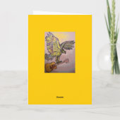 Akustischer Fisch-Falke (beste Wünsche) Karte (Rückseite)