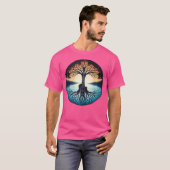 Akustischer Gitarrenbaum am See T-Shirt (Vorne ganz)