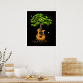 Akustischer Gitarrenbaum Poster (Küche)