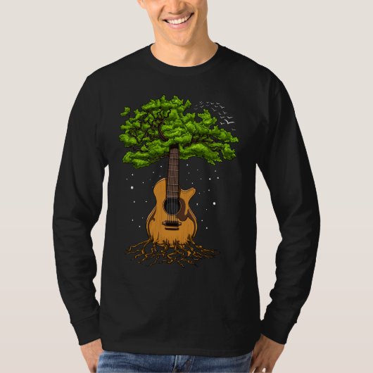 Akustischer Gitarrenbaum T-Shirt (Vorderseite)