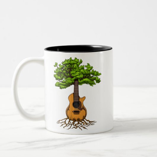 Akustischer Gitarrenbaum Zweifarbige Tasse (Links)