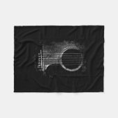 Akustischer Gitarrenspieler Six String Rock & Roll Fleecedecke (Vorderseite (Horizontal))