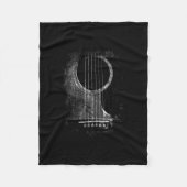 Akustischer Gitarrenspieler Six String Rock & Roll Fleecedecke (Vorderseite)
