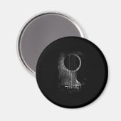 Akustischer Gitarrenspieler Six String Rock & Roll Magnet (Vorderseite/Rückseite)