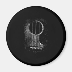 Akustischer Gitarrenspieler Six String Rock & Roll Magnet
